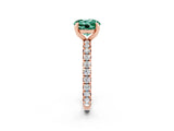 Rose gold Round Cut Cut Diamond Pavé Band with Four-Prong Setting_2
