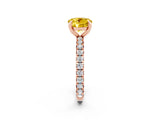 Rose gold Round Cut Cut Diamond Pavé Band with Four-Prong Setting_2