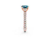Rose gold Round Cut Cut Diamond Pavé Band with Four-Prong Setting_2