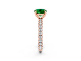 Rose gold Round Cut Cut Diamond Pavé Band with Four-Prong Setting_2