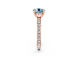 Rose gold Round Cut Cut Diamond Pavé Band with Four-Prong Setting_2