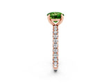 Rose gold Round Cut Cut Diamond Pavé Band with Four-Prong Setting_2