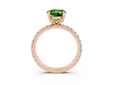 Rose gold Round Cut Cut Diamond Pavé Band with Four-Prong Setting_3