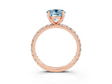Rose gold Round Cut Cut Diamond Pavé Band with Four-Prong Setting_3