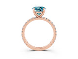 Rose gold Round Cut Cut Diamond Pavé Band with Four-Prong Setting_3