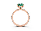 Rose gold Round Cut Cut Diamond Pavé Band with Four-Prong Setting_3