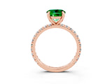 Rose gold Round Cut Cut Diamond Pavé Band with Four-Prong Setting_3