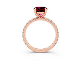 Rose gold Round Cut Cut Diamond Pavé Band with Four-Prong Setting_3