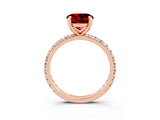 Rose gold Round Cut Cut Diamond Pavé Band with Four-Prong Setting_3