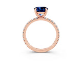 Rose gold Round Cut Cut Diamond Pavé Band with Four-Prong Setting_3