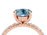 Rose gold Round Cut Cut Diamond Pavé Band with Four-Prong Setting_4