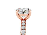 Rose gold Round Cut Cut Diamond Pavé Band with Four-Prong Setting_5