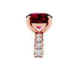Rose gold Round Cut Cut Diamond Pavé Band with Four-Prong Setting_5