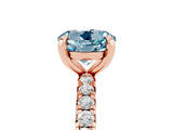 Rose gold Round Cut Cut Diamond Pavé Band with Four-Prong Setting_5