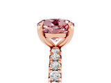 Rose gold Round Cut Cut Diamond Pavé Band with Four-Prong Setting_5