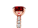 Rose gold Round Cut Cut Diamond Pavé Band with Four-Prong Setting_5