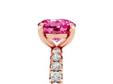 Rose gold Round Cut Cut Diamond Pavé Band with Four-Prong Setting_5