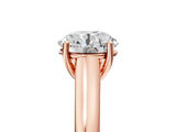Rose gold Round Cut Cut Diamond Solitaire Engagement Ring with Tapered Plain Band and Four-Prong Setting_20