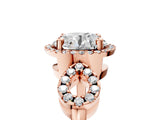 Rose gold Round Cut Cut Halo Diamond Infinity Band with Four-Prong Setting_14