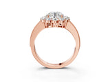 Rose gold Round Cut Cut Halo Diamond Pavé Engagement Ring with Milgrain Detailing_18