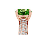 Rose gold Round Cut Cut Pave Diamond Engagement Ring with Channel Set Band and Four-Prong Setting_5