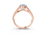 Rose gold Round Cut Cut Pave Split Shank Engagement Ring with Four-Prong Setting_18