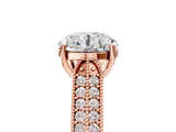 Rose gold Round Cut Cut Pave Split Shank Engagement Ring with Four-Prong Setting_20