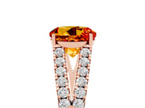 Rose gold Round Cut Cut Split Shank Pave Diamond Engagement Ring with Four-Prong Setting_5