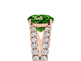 Rose gold Round Cut Cut Split Shank Pave Diamond Engagement Ring with Four-Prong Setting_5