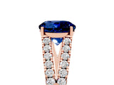 Rose gold Round Cut Cut Split Shank Pave Diamond Engagement Ring with Four-Prong Setting_5