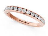 Rose gold Round Cut Diamond Channel Set Eternity Band_5