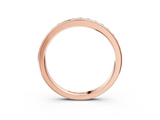 Rose gold Round Cut Diamond Channel Set Eternity Band_7