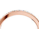 Rose gold Round Cut Diamond Channel Set Eternity Band_8
