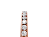 Rose gold Round Cut Diamond Channel Set Eternity Band_9