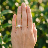 Rose gold Round Cut Diamond Channel Set Pave Band with Tension Prong Setting_12