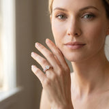 Rose gold Round Cut Diamond Channel Set Pave Band with Tension Prong Setting_13