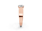 Rose gold Round Cut Diamond Channel Set Solitaire Ring with Four-Prong Setting_14