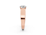 Rose gold Round Cut Diamond Channel Set Solitaire Ring with Four-Prong Setting_38