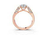 Rose gold Round Cut Diamond Channel Set Solitaire Ring with Four-Prong Setting_39