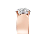 Rose gold Round Cut Diamond Channel Set Solitaire Ring with Four-Prong Setting_41