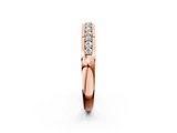 Rose gold Round Cut Diamond Channel Set White Gold Band_6