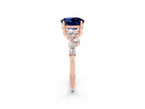 Rose gold Round Cut Diamond Cluster Pavé Band with Four-Prong Setting_2
