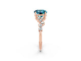 Rose gold Round Cut Diamond Cluster Pavé Band with Four-Prong Setting_2