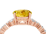 Rose gold Round Cut Diamond Cluster Pavé Band with Four-Prong Setting_4