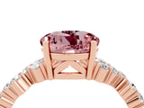 Rose gold Round Cut Diamond Cluster Pavé Band with Four-Prong Setting_4