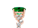 Rose gold Round Cut Diamond Cluster Pavé Band with Four-Prong Setting_5