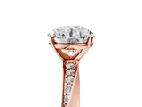 Rose gold Round Cut Diamond Engagement Ring with Side Stone Accents and Four-Prong Setting_27