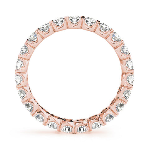 Rose gold Round-Cut Diamond Eternity Band with Channel Setting 2