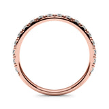 Rose gold Round Cut Diamond Eternity Band with Shared Prong Setting 2