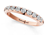 Rose gold Round Cut Diamond Half-Eternity Band with Shared Prong Setting_5